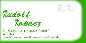 rudolf kopacz business card